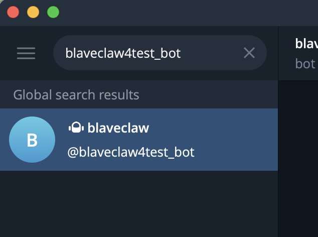 Search Bot in Telegram