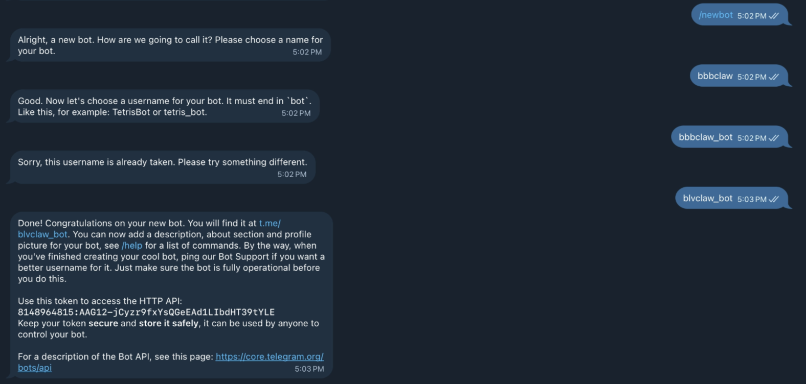 Create new bot